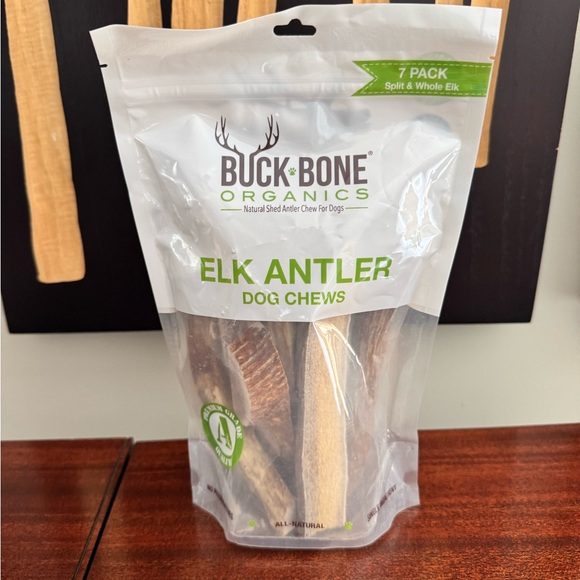 Buck Bone Organics Elk Antler Dog Chew Treats, 7-count